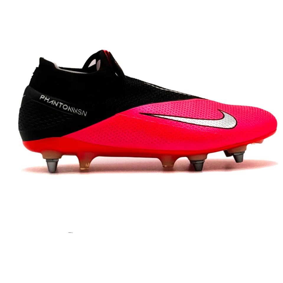 Nike PHANTOM VSN 2 Comfortable And Lightweight Slip Resistant Abrasion Resistant Soccer Shoes Men’s Red Black