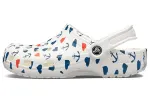 Crocs Classic Clog Printing Sandals White Blue