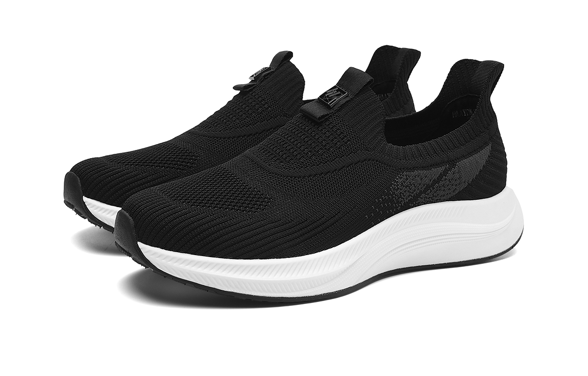 HLA Men’s Slip-on Breathable Flyknit Platform Lightweight Casual Shoes For Elderly Men