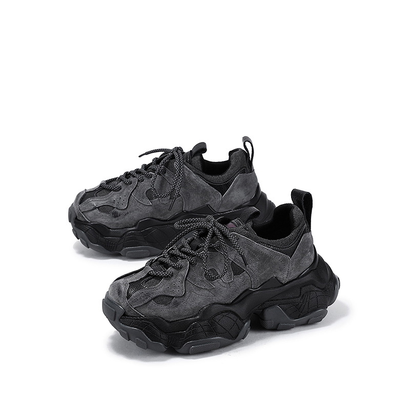 SELAIYA Fabric Low top Chunky Sneakers 6cm Women's Black