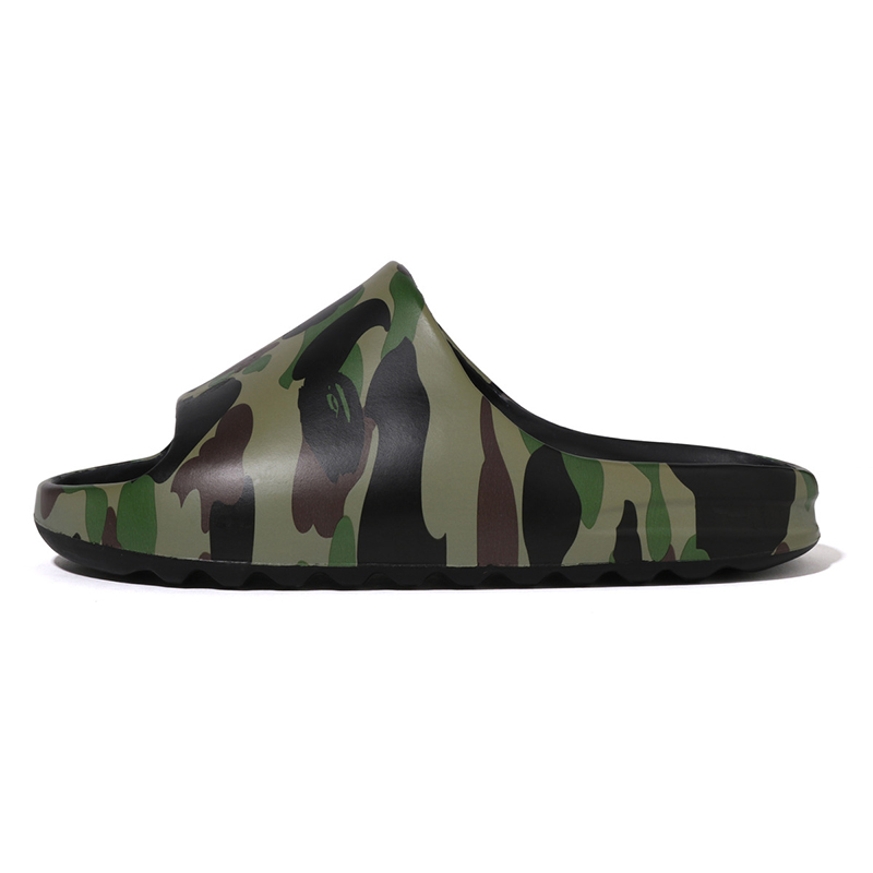 Мужские шлепанцы A BATHING APE (зелено-желтые)
