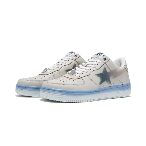 A BATHING APE Cow Leather Slip Resistant Low top Skateboard Shoes Women's