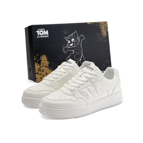 TALKING TOM Fresh classic fashionable trend universal refreshing low white shoes for men and women, for beloved