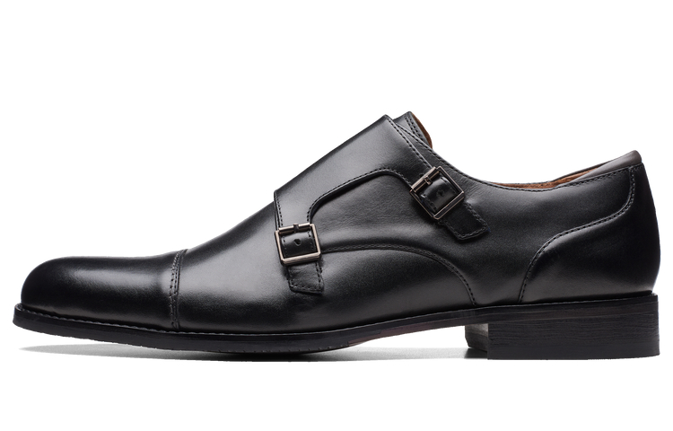 Clarks Top Grain Cow Leather Casual Shoes Men's Black