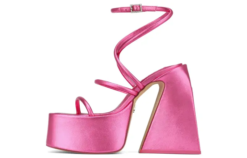 Naked Wolfe ANGEL Leather One Strap Sandals 15cm Women's Pink