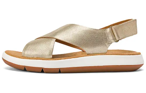 Clarks Leather Stylish Sandal Women's Champagne