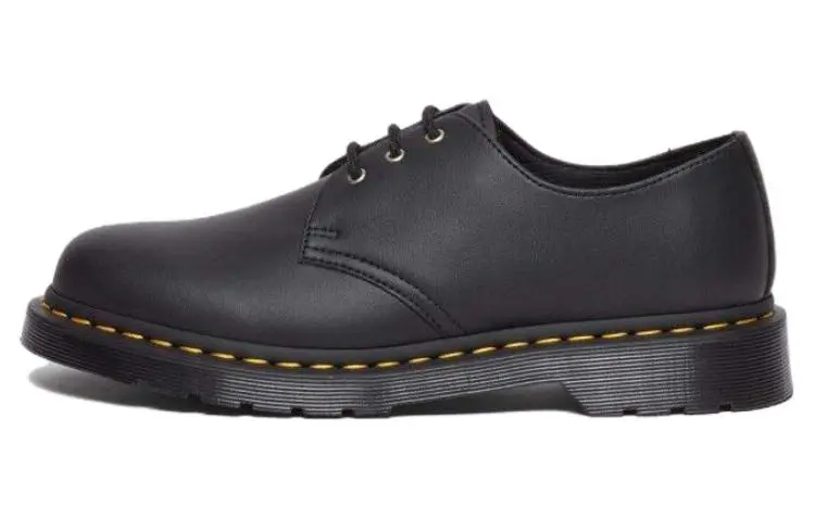 Dr.Martens Leather Low top Casual Shoes Unisex Black