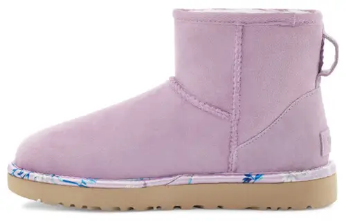 UGG Classic Mini Floral Pink Red Women's
