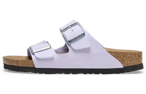 Birkenstock Synthetic Leather Slide Slippers Women's Dusty Purple Narrow