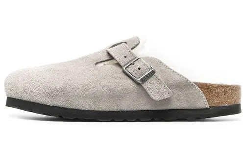 Birkenstock Boston Slip Resistant Closed Toe Slippers Unisex Gray Narrow