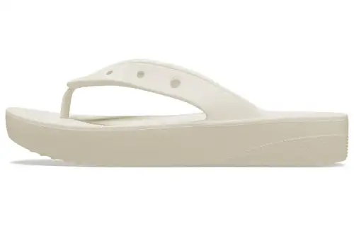 Crocs Classic Platform Flip Beige Women's