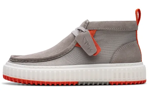 Clarks Cow Split Leather Casual Shoes Men's Gray