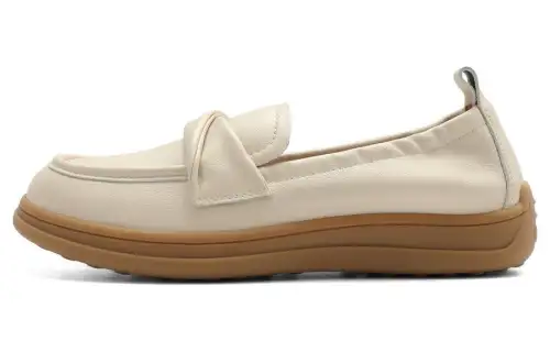 BELLE Cow Leather Casual Shoes 2.5cm Women's Beige Black