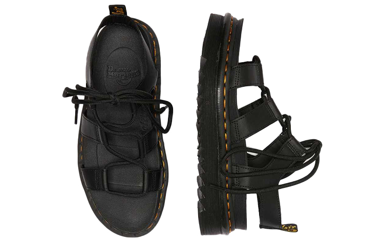 Dr.Martens Nartilla Leather Roman Sandals 2.2cm Women's Black