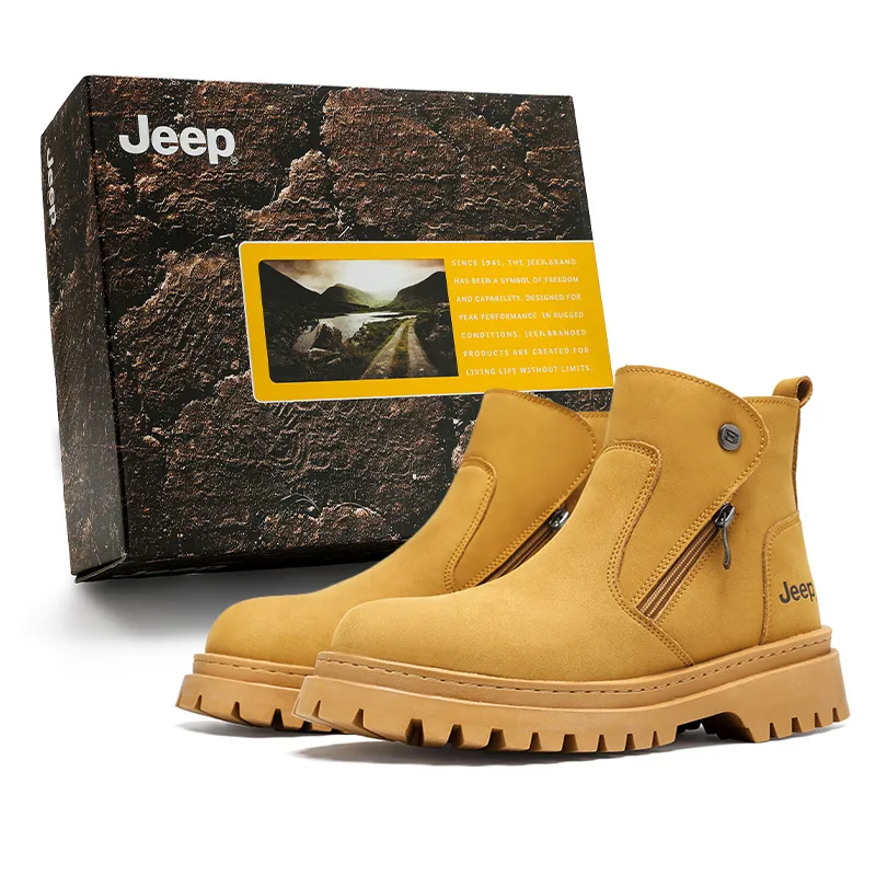 Jeep Classic Outdoor Yellow Boots Short Combat Boots Men's