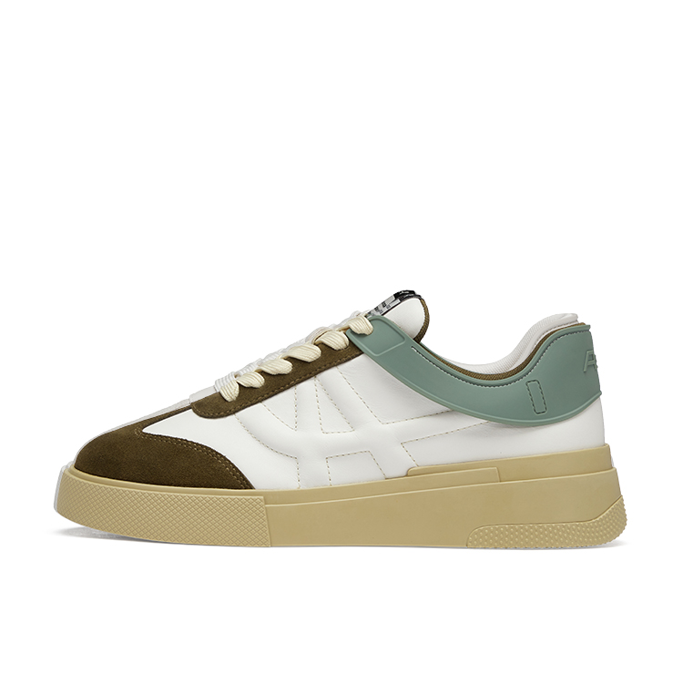 ASH Cow Leather Low top Skateboard Shoes Men's White Green