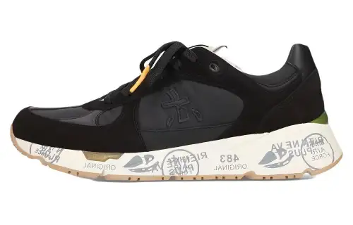PREMIATA Leather Lightweight Low top Casual Shoes Men's Black