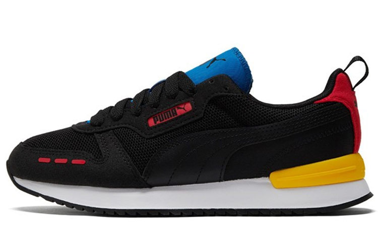 PUMA Puma R78 comfortable and versatile low-top lifestyle shoes for men and women, black, red and blue