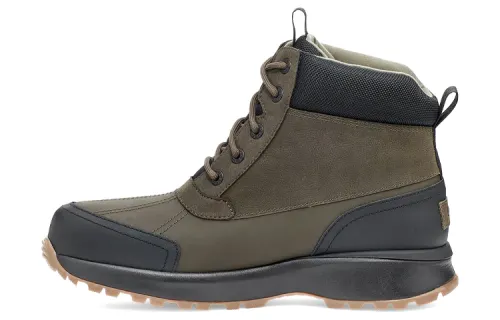 UGG Thermal Waterproof Abrasion Resistant Slip Resistant Short Snow Boots Men's Army Green