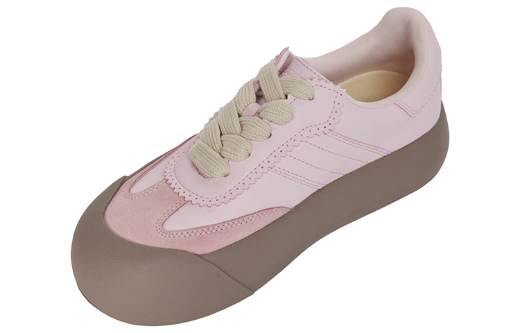 GOOD BAI DUM Pompompurin Platform Casual Shoes Split Cow Leather, Artificial Leather Comfortable Low top