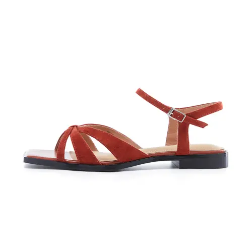 Marie Claire Goatskin Stylish Sandal Women's Burgundy Juice Red
