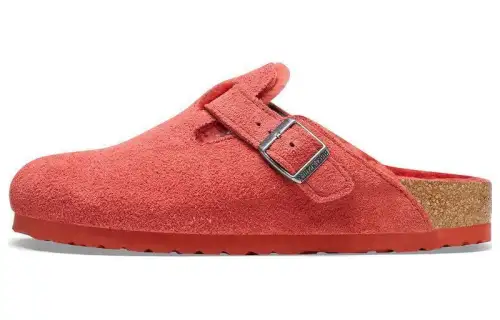 Birkenstock Boston Shearling Suede Slippers