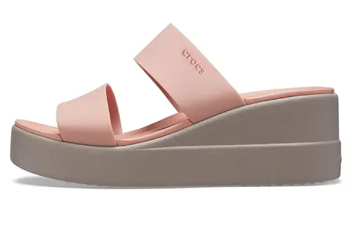 Crocs Brooklyn Lightweight Pale Pink Sandals Women's
