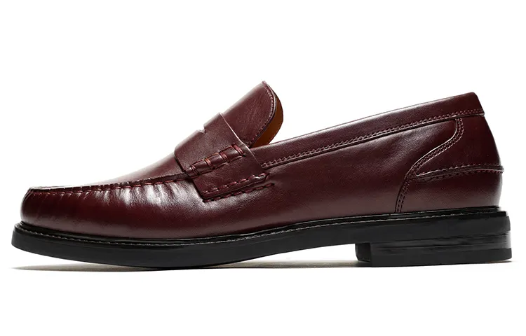 COLE HAAN Top Grain Cow Leather Casual Shoes Men's Burgundy