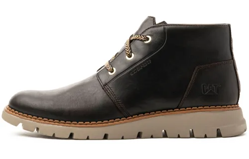 CAT Top Grain Cow Leather Ankle Length Combat Boots Men's