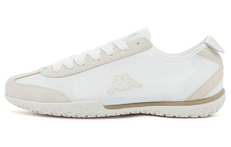 Kappa Fabric Cushioning Slip Resistant Abrasion Resistant Low top Casual Shoes Unisex White
