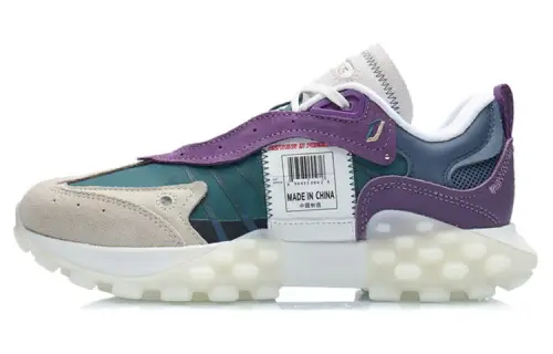 Li Ning Overload, Reflective Culture Low top Casual Shoes Women's Blue Spruce Green
