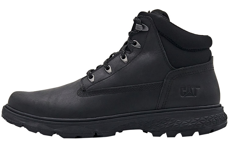 CAT Outrider Collection Top Grain Cow Leather Ankle Length Outdoor Boots Men's Black