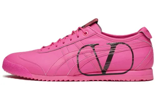 Valentino x Onitsuka Tiger MEXICO 66 Cushioning Slip Resistant Abrasion Resistant Low top Casual Shoes Unisex Pink