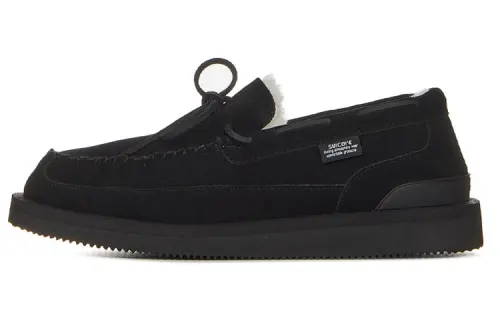 Suicoke Leather Men's Casual Shoes Men's Black