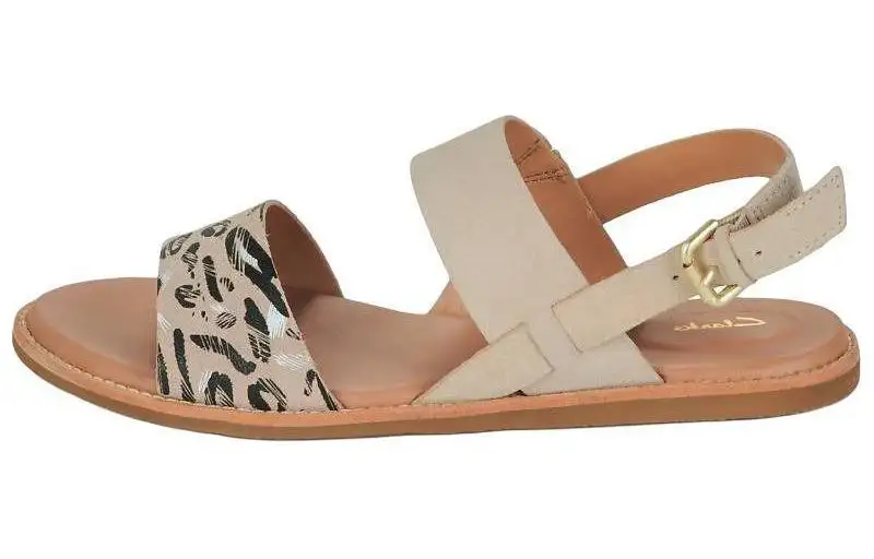 Clarks Leather One Strap Sandals Women's White
