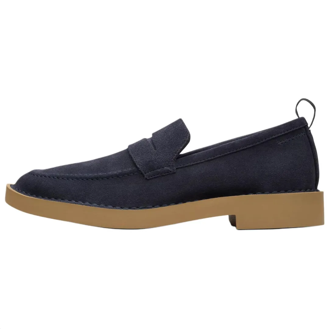 Clarks Martock Lo Suede Loafers Men's Marine Blue