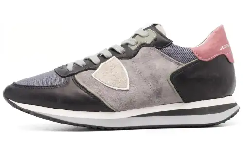 PHILIPPE MODEL Paris Crest-patch Lace-up Sneakers