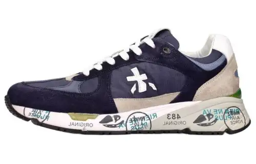 PREMIATA Mase Leather Low top Casual Shoes Men's Blue