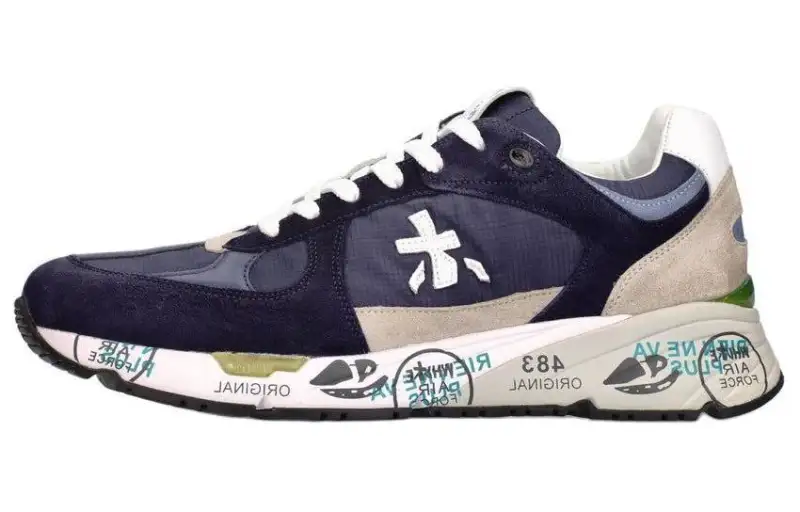 PREMIATA Mase Leather Low top Casual Shoes Men's Blue