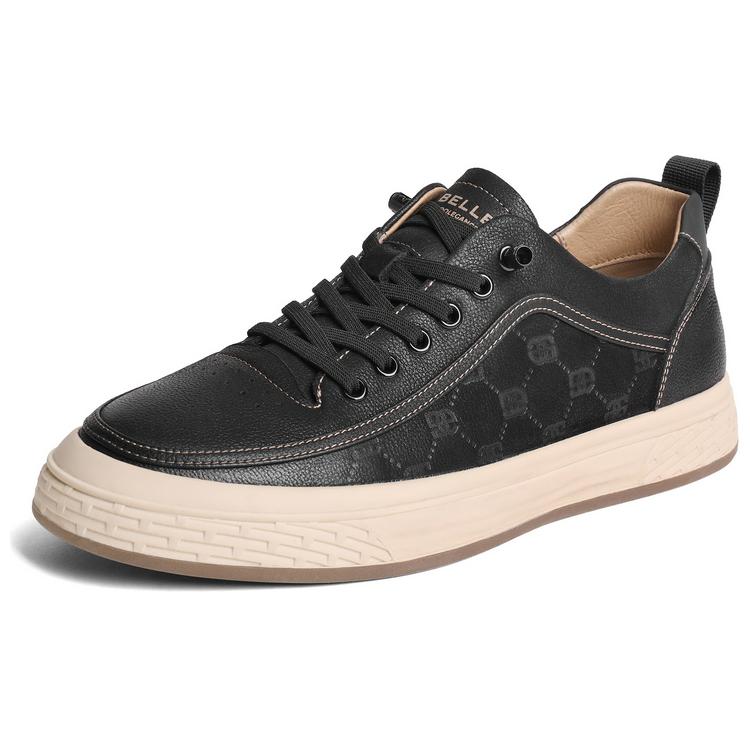 BELLE Top Grain Cow Leather Low top Skateboard Shoes Men's