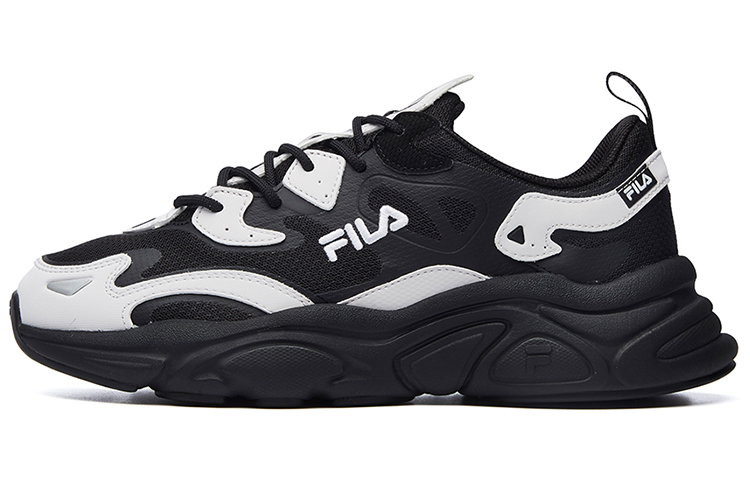 FILA Fila Mars 1 fabric synthetic leather Mars splicing sports shock-absorbing wear-resistant breathable low-top lifestyle shoes women's black