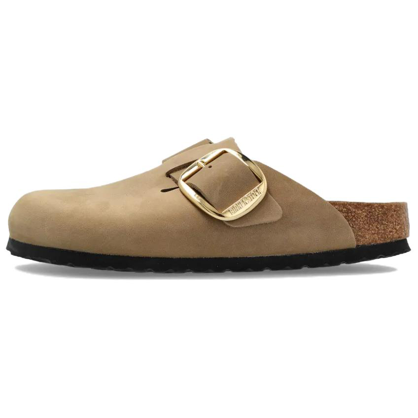 Женские сабо Birkenstock Boston Big Buckle (коричневые)