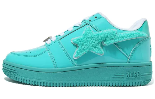 A BATHING APE STA Low top Stylish Skateboarding Shoes Women's Blue