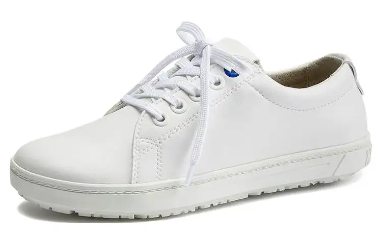 Birkenstock Microfiber Leather Low top Sports Casual Shoes Unisex White