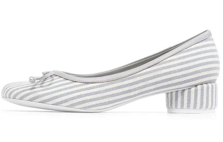 CHARLES&KEITH Chunky Heel Mary Jane Shoes Women's Light Blue