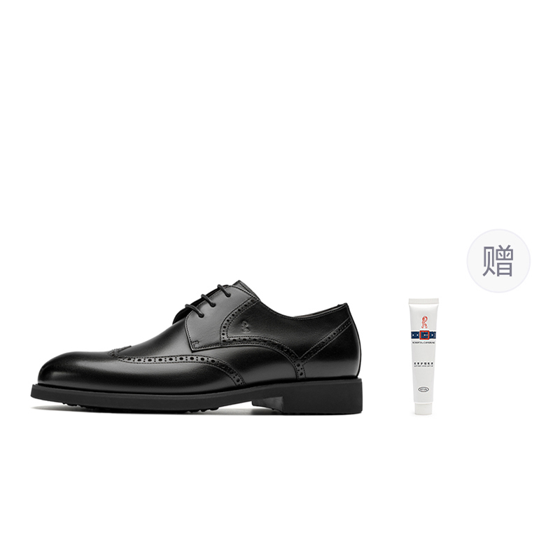 ROBERTA DI CAMERINO cowhide leather shoe polish British Brock carved commuter versatile formal leather shoes men's black
