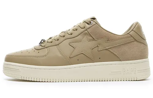 BAPE A BATHING APE Bape Sta Low Suede Heel Beige