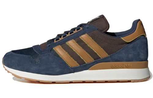 Adidas Originals ZX 500 Slip Resistant Low top Casual Shoes Unisex Blue Brown