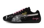 PUMA Speedcat Slip Resistant Abrasion Resistant Low top Casual Shoes Unisex Black Pink