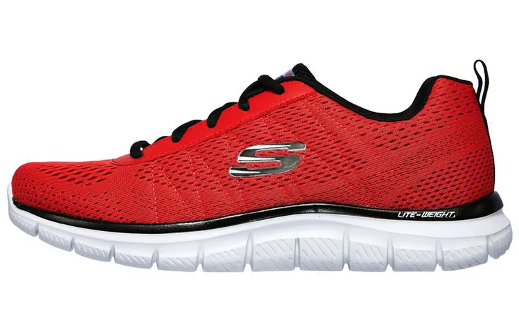 Skechers Track Casual Shoes Men's Low Top Red